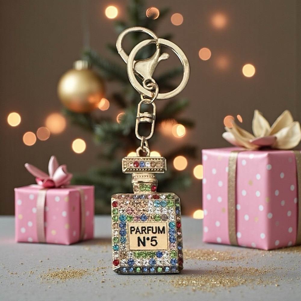 Colorful‎ Parfum No. 5 Keychain & Bag Charm Purse Accessory New - Picture 5 of 5